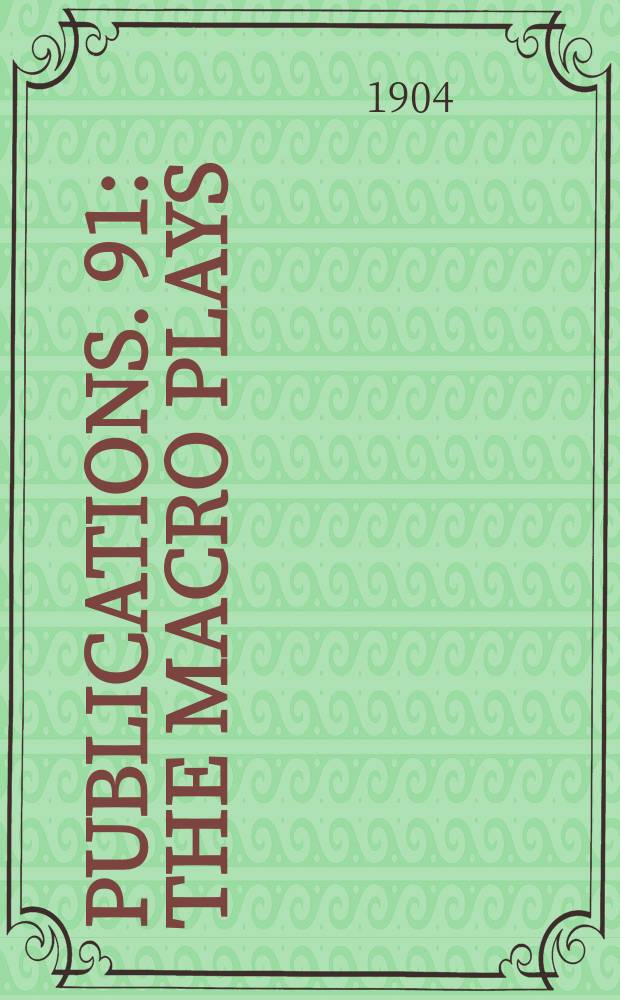 [Publications]. 91 : The Macro plays