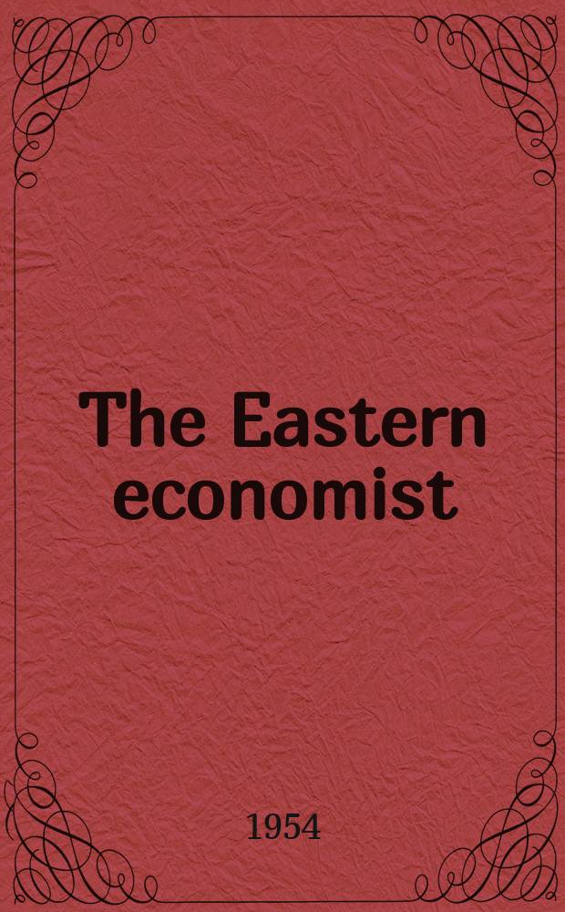 The Eastern economist : Air freight ed. Vol.23, №26 : (Annual number)