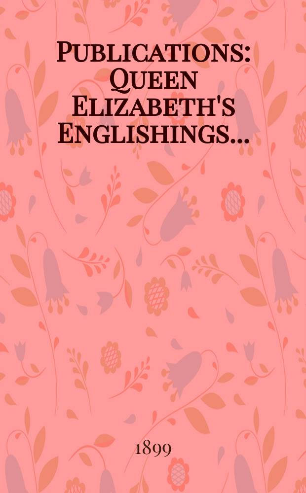 [Publications] : Queen Elizabeth's Englishings ...