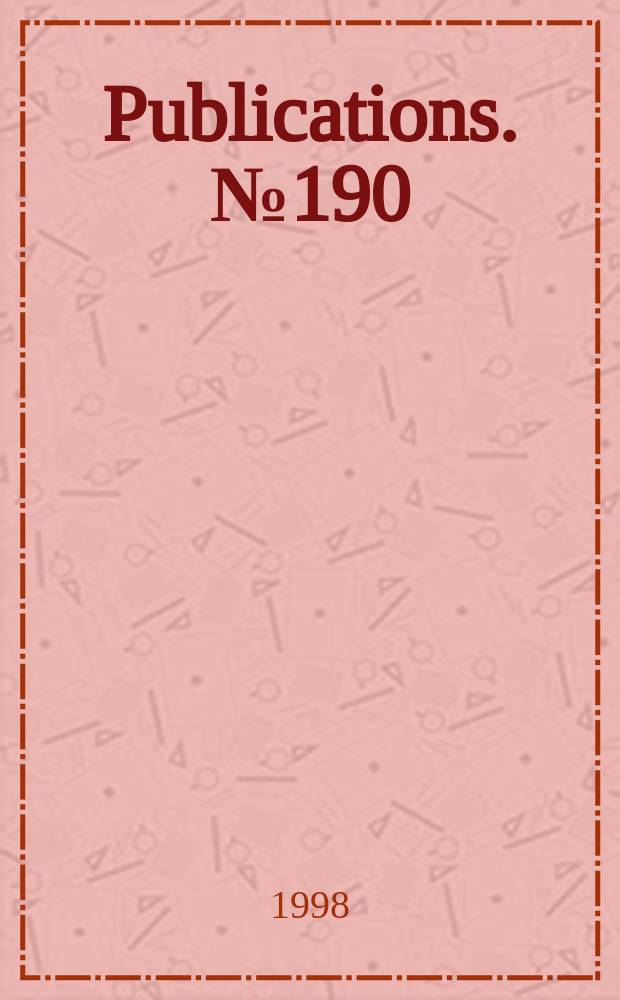 [Publications]. №190 : English mediaeval lapidaries