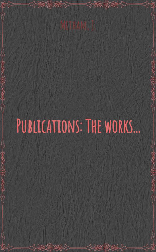 [Publications] : The works ...