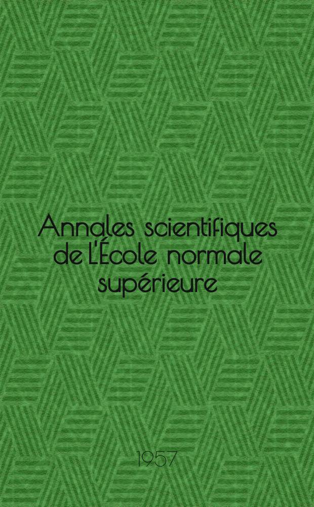 Annales scientifiques de L'École normale supérieure : Publ. sous les auspices du ministre de l'instruction publique par m. L. Pasteur. Sur les transformées de Fourier et leurs applications aux séries et sur les fonctions typiquement réelles d'ordre p. Sur le représentation linéaire des groupes topologiques