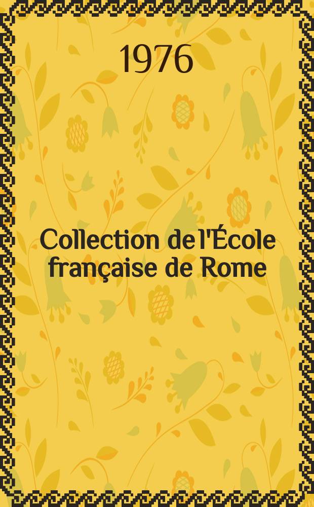 Collection de l'École française de Rome