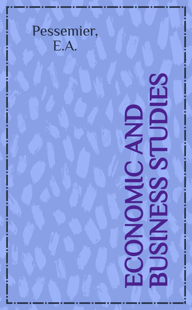 Economic and business studies : Bulletin. №39 : Experimental methods of analyzing demand for branded consumer goods with applications to problems in marketing strategy