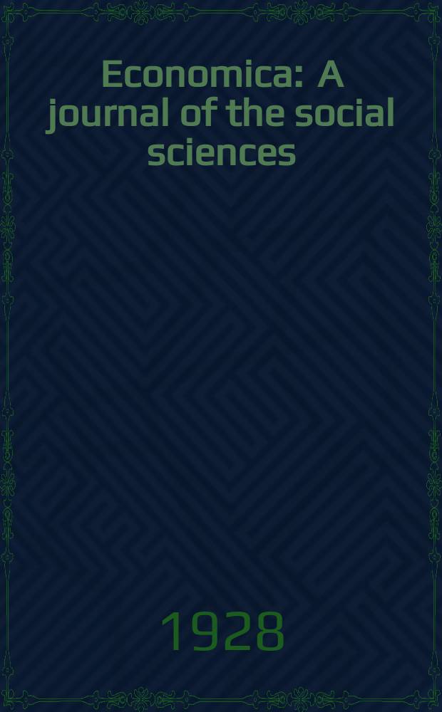 Economica : A journal of the social sciences