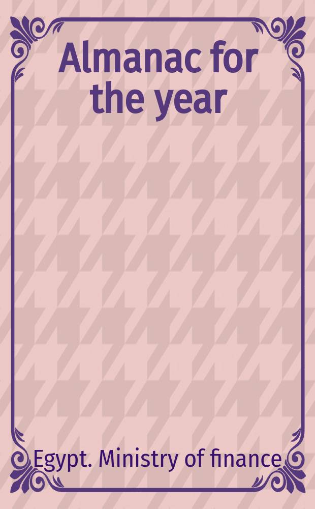 Almanac for the year