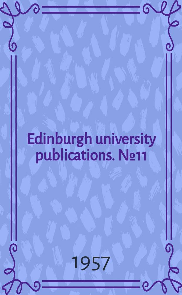 Edinburgh university publications. №11 : The Benedictine office