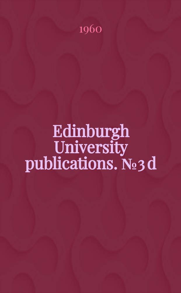 Edinburgh University publications. №3[d] : Primates