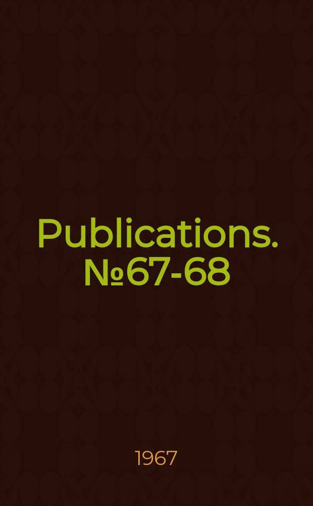 Publications. №67-68 : Nuclear power