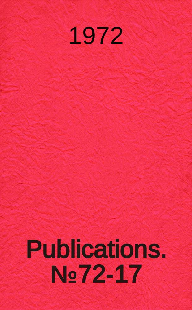 Publications. №72-17 : (1971 year - end summary of the electric power situation in the United States Dec. 31, 1971)
