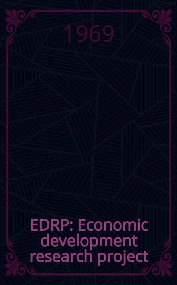 EDRP : Economic development research project