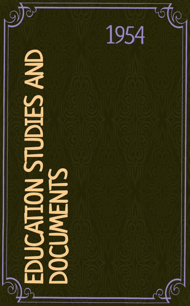 Education studies and documents