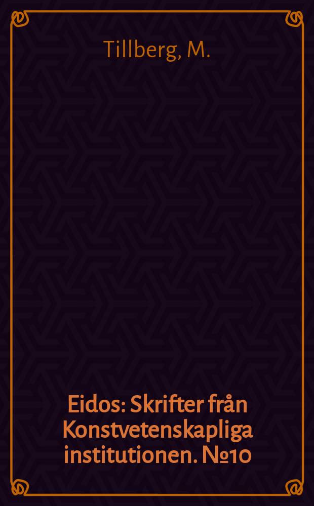 Eidos : Skrifter från Konstvetenskapliga institutionen. №10 : Coloured universe and the Russian ...