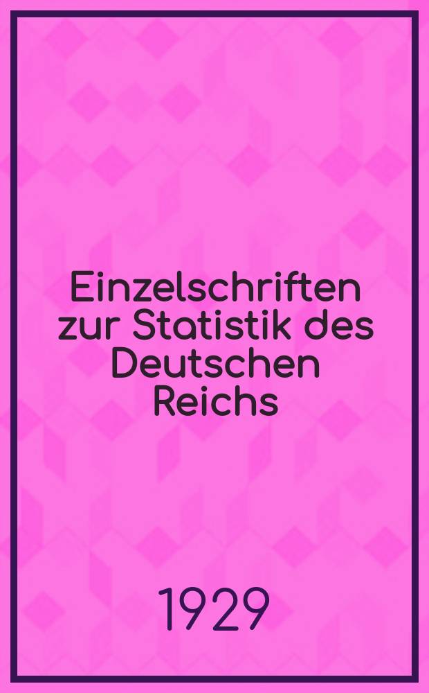Einzelschriften zur Statistik des Deutschen Reichs : Bearb. im Statistischen Reichsamt. №7 : Die Steuerkraft der Finanzamtsbezirke