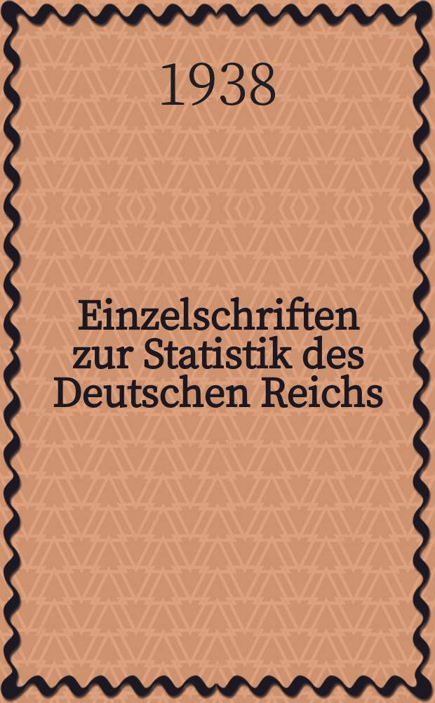 Einzelschriften zur Statistik des Deutschen Reichs : Bearb. im Statistischen Reichsamt. №38 : Betriebsstruktur und Kostengestaltung in wichtigen Geverbezweigen