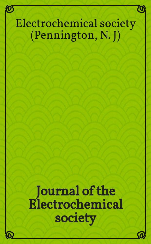 Journal of the Electrochemical society