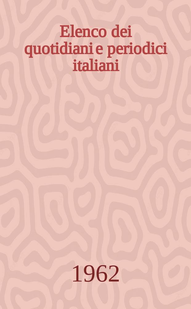 Elenco dei quotidiani e periodici italiani : Dati aggiornati al 30 Settembre