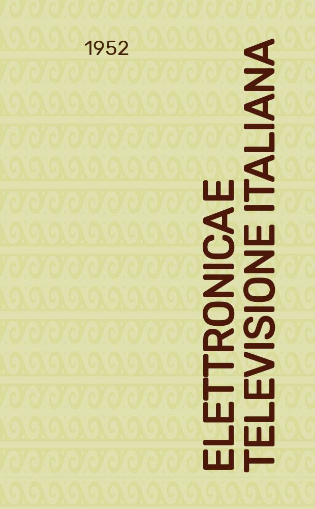 Elettronica e televisione italiana