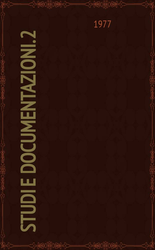 Studi e documentazioni. 2 : Una nuova politica dei trasporti nel quadro del rinnovamento istituzionale per il superamento della crisi economica per il riequilibrio del territorio