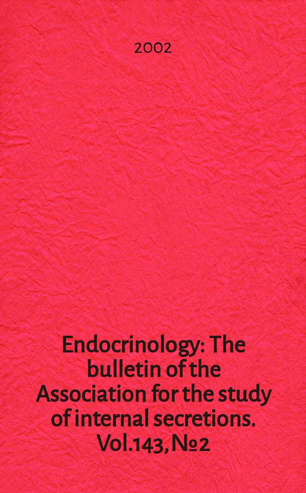 Endocrinology : The bulletin of the Association for the study of internal secretions. Vol.143, №2