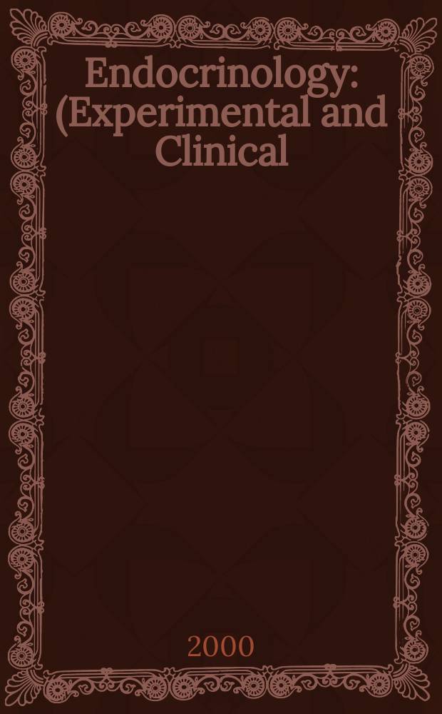 Endocrinology : (Experimental and Clinical) Section III of Excerpta medica. Vol.99, №1