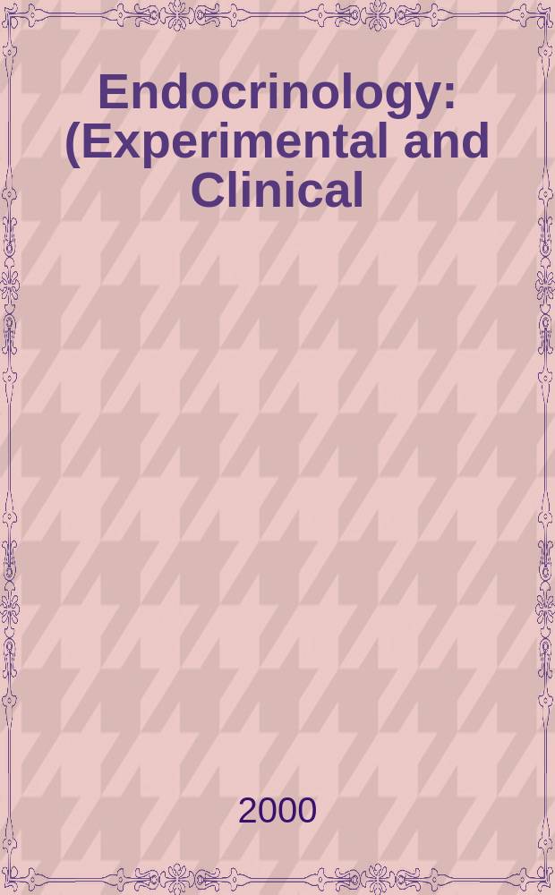 Endocrinology : (Experimental and Clinical) Section III of Excerpta medica. Vol.99, №6