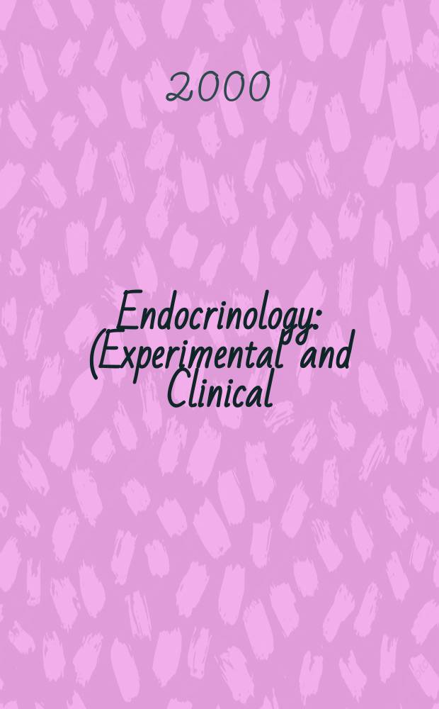 Endocrinology : (Experimental and Clinical) Section III of Excerpta medica. Vol.99, №8