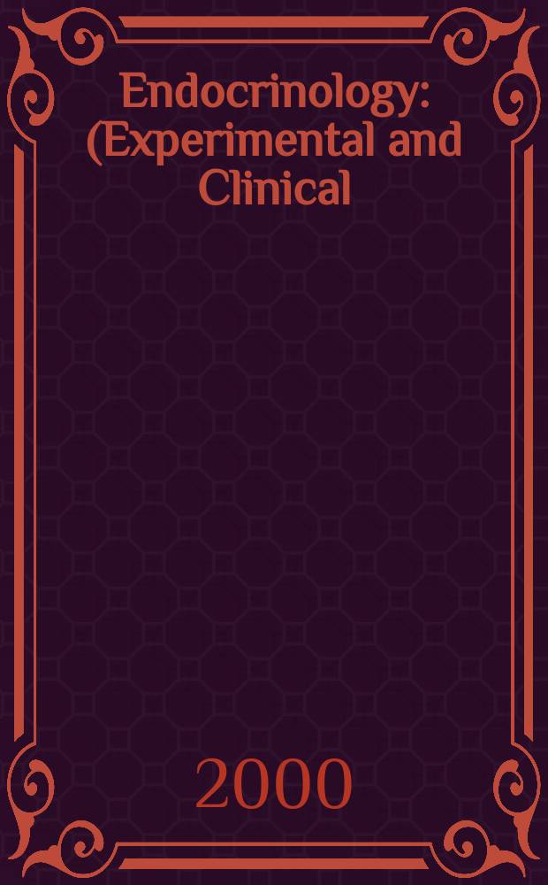 Endocrinology : (Experimental and Clinical) Section III of Excerpta medica. Vol.100, №2