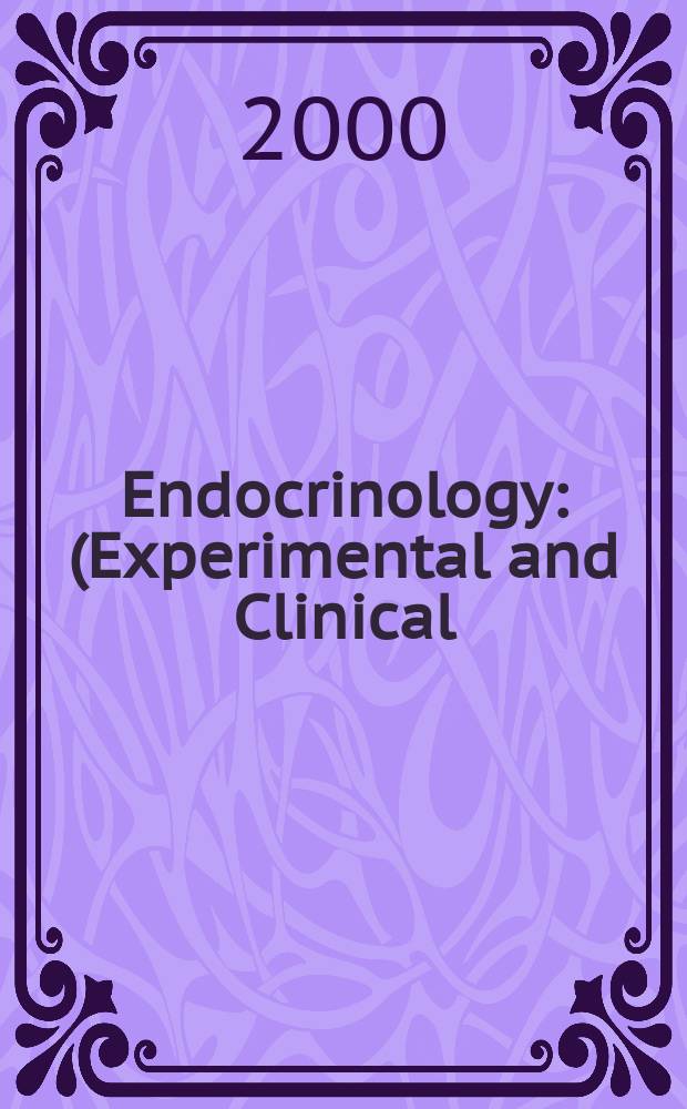 Endocrinology : (Experimental and Clinical) Section III of Excerpta medica. Vol.100, №4