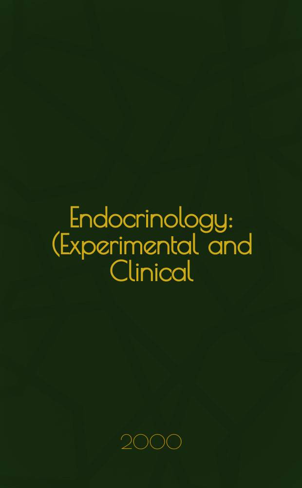Endocrinology : (Experimental and Clinical) Section III of Excerpta medica. Vol.100, №7