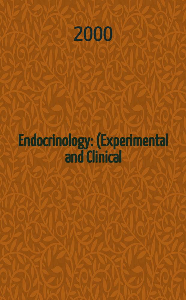 Endocrinology : (Experimental and Clinical) Section III of Excerpta medica. Vol.100, №8