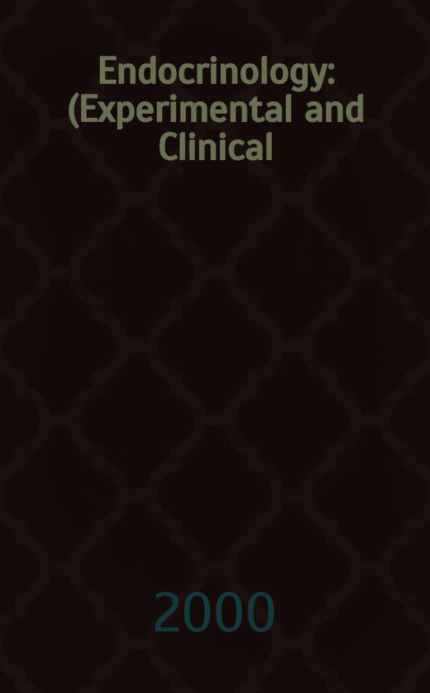 Endocrinology : (Experimental and Clinical) Section III of Excerpta medica. Vol.101, №2