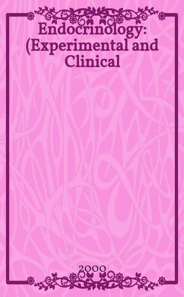 Endocrinology : (Experimental and Clinical) Section III of Excerpta medica. Vol.101, №5