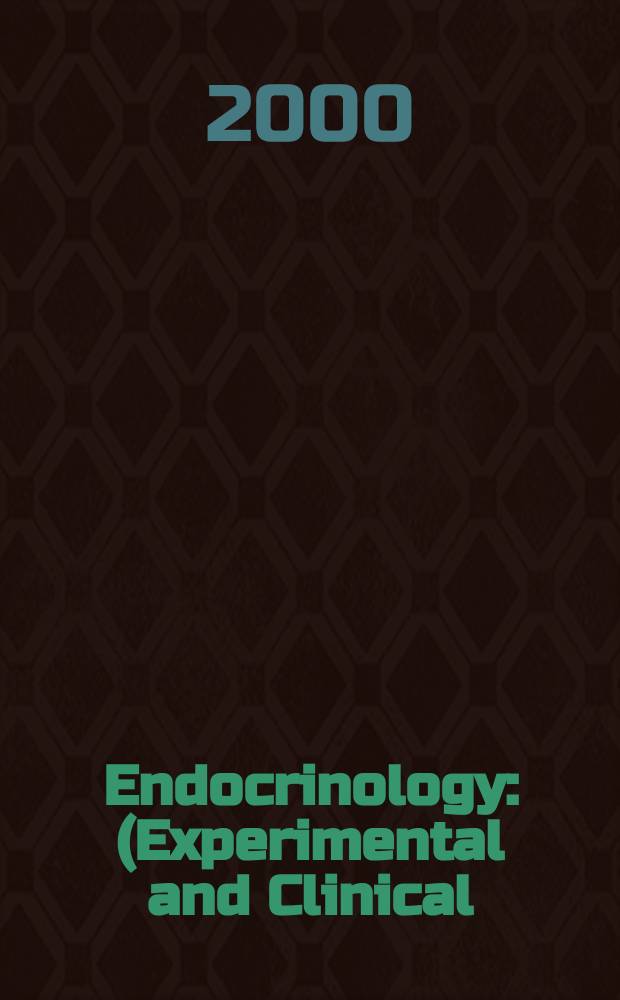 Endocrinology : (Experimental and Clinical) Section III of Excerpta medica. Vol.101, №6