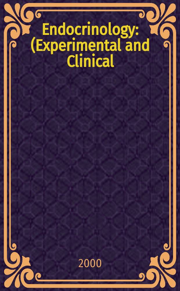 Endocrinology : (Experimental and Clinical) Section III of Excerpta medica. Vol.101, №7