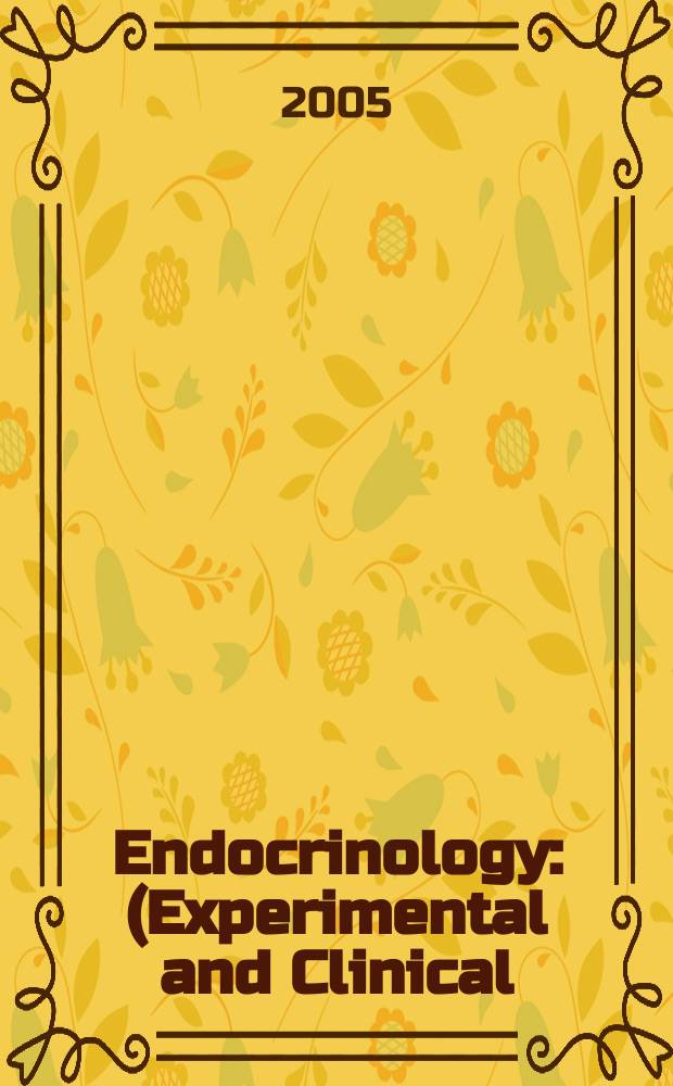 Endocrinology : (Experimental and Clinical) Section III of Excerpta medica. Vol.115, №2