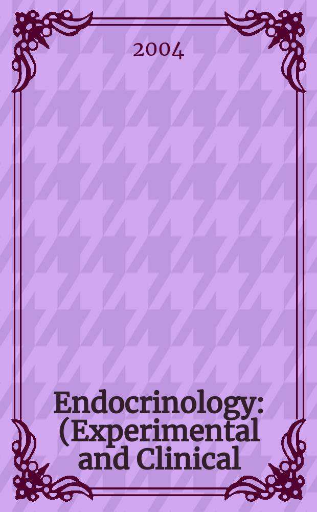 Endocrinology : (Experimental and Clinical) Section III of Excerpta medica. Vol.113, №5