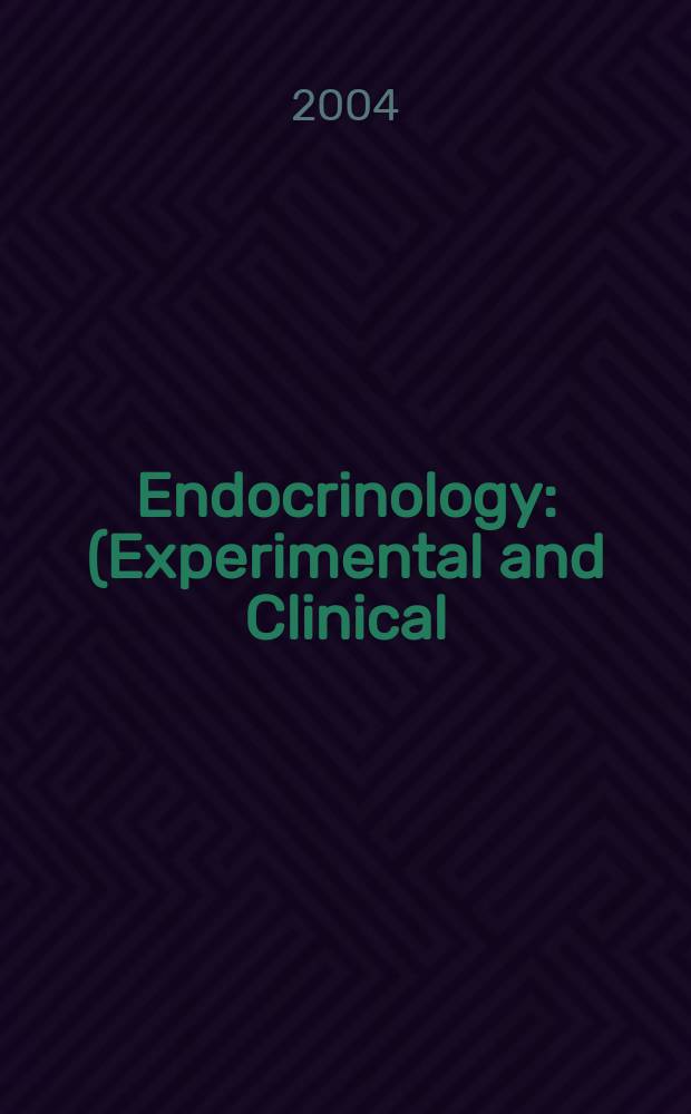 Endocrinology : (Experimental and Clinical) Section III of Excerpta medica. Vol.113, №3