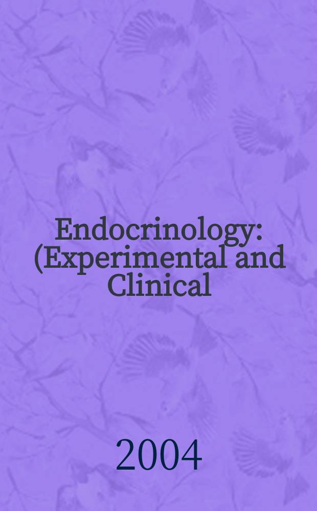 Endocrinology : (Experimental and Clinical) Section III of Excerpta medica. Vol.113, №1