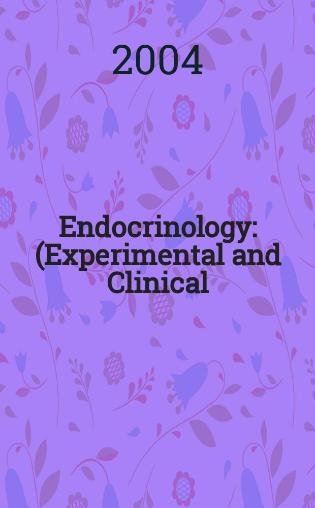 Endocrinology : (Experimental and Clinical) Section III of Excerpta medica. Vol.112, №7