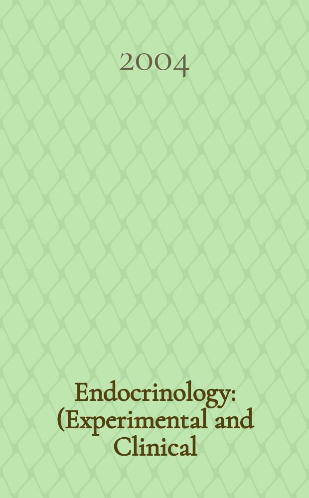 Endocrinology : (Experimental and Clinical) Section III of Excerpta medica. Vol.112, №5