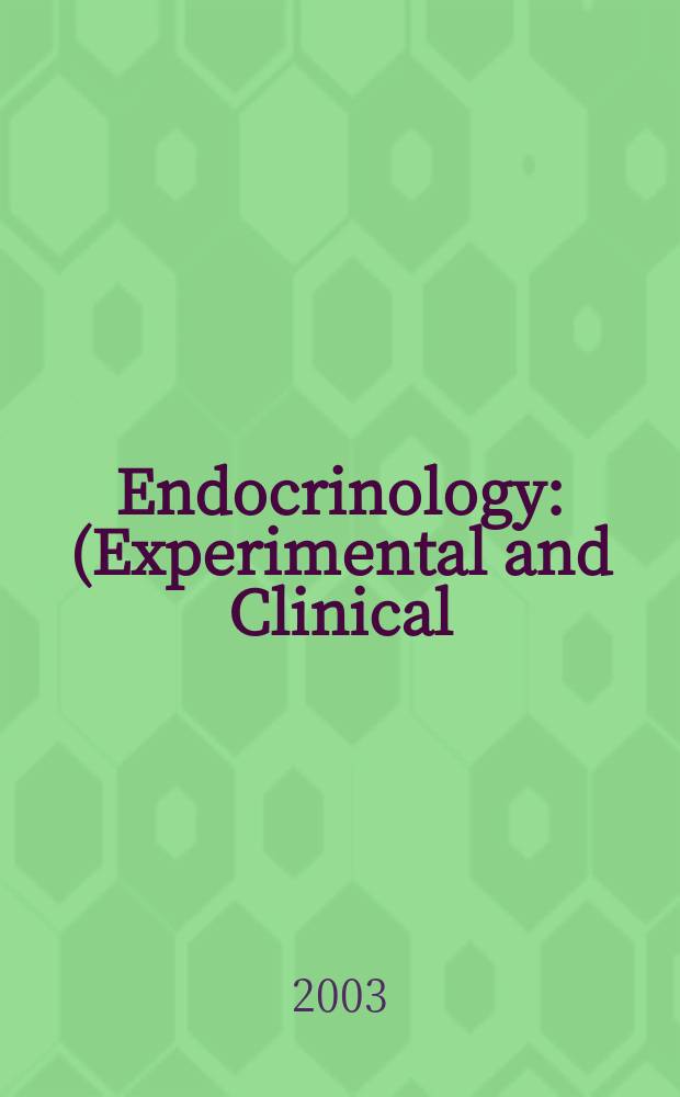 Endocrinology : (Experimental and Clinical) Section III of Excerpta medica. Vol.110, №6