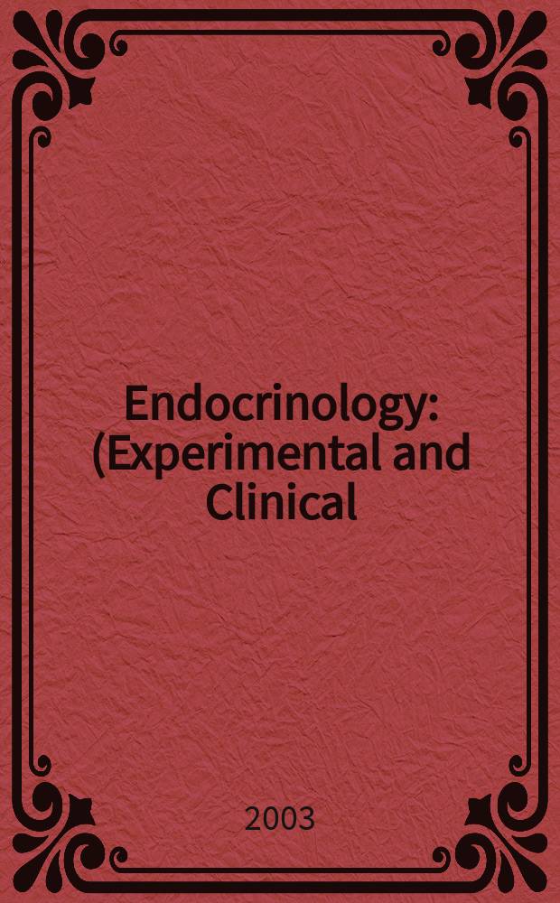 Endocrinology : (Experimental and Clinical) Section III of Excerpta medica. Vol.110, №3