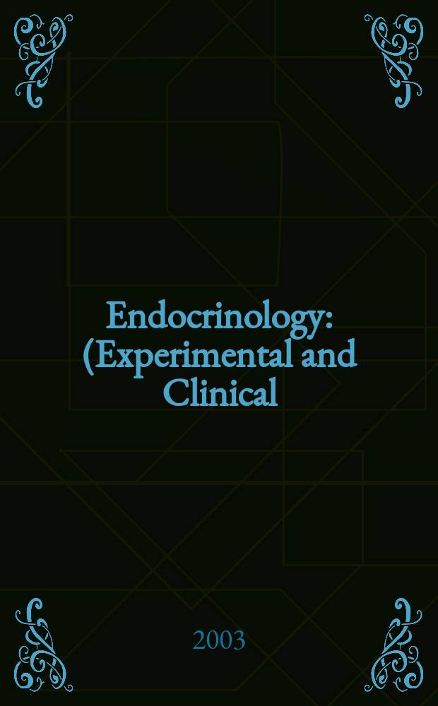 Endocrinology : (Experimental and Clinical) Section III of Excerpta medica. Vol.109, №8
