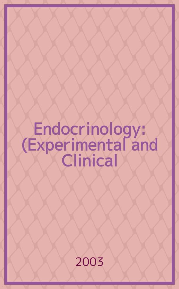 Endocrinology : (Experimental and Clinical) Section III of Excerpta medica. Vol.109, №2