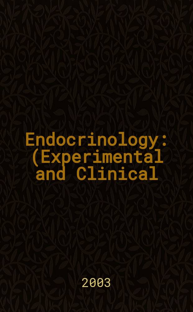 Endocrinology : (Experimental and Clinical) Section III of Excerpta medica. Vol.108, №4