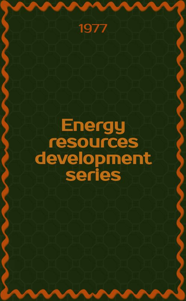 Energy resources development series