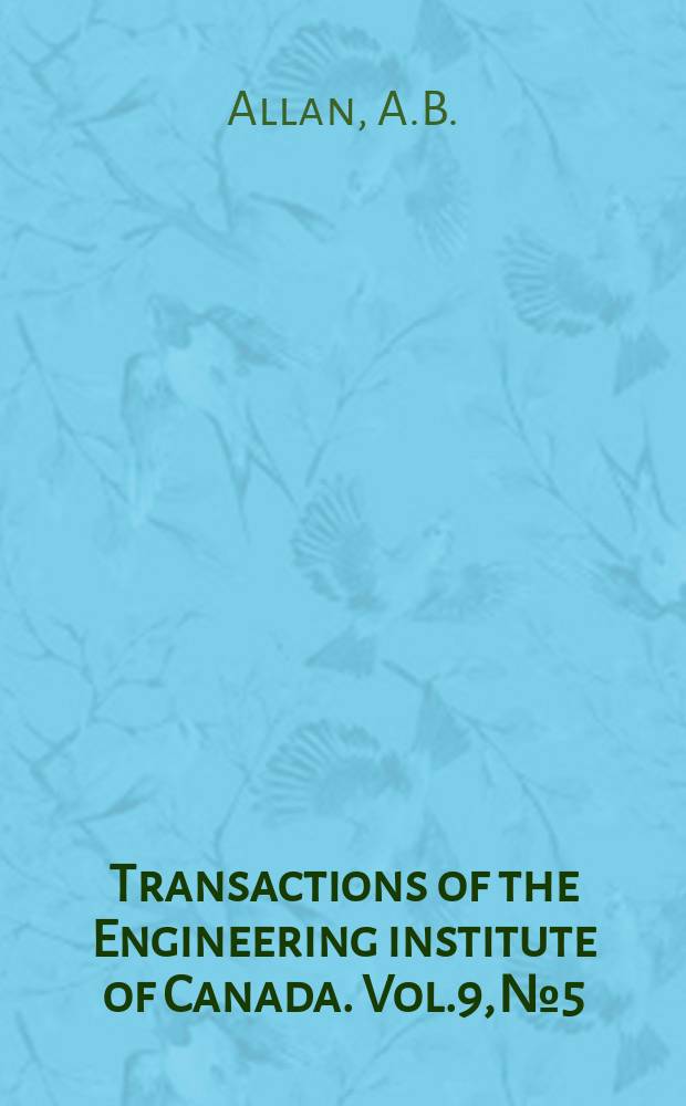 Transactions of the Engineering institute of Canada. Vol.9, №5 : The modification of autoignition in the otto cycle engine by organo-metallic compounds