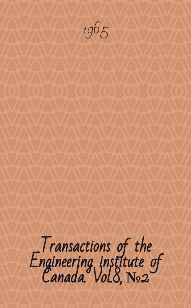 Transactions of the Engineering institute of Canada. Vol.8, №2 : The analysis of snow loads with applications to snow loads in British Columbia