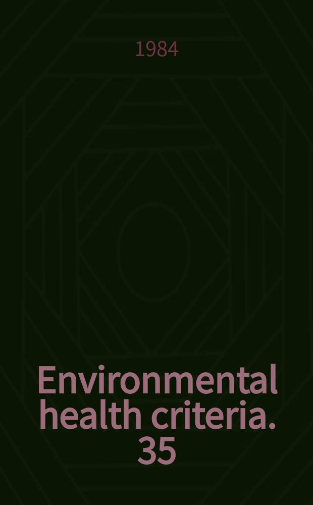 Environmental health criteria. 35 : Extremely low frequency (ELF)